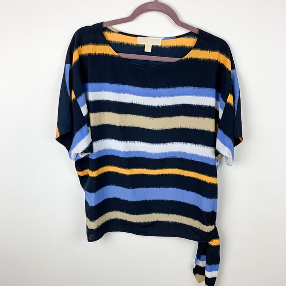 Michael Kors Tops - Michael Kors Striped Dolman Blouse, Size M, Navy